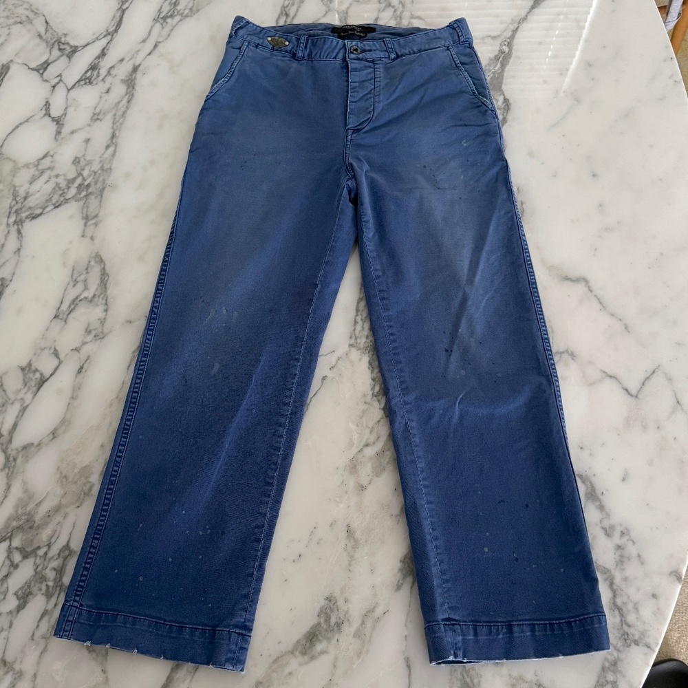 Scotch & Soda New Distressed style blue cotton Men's pants, Size 29 (32" Length)